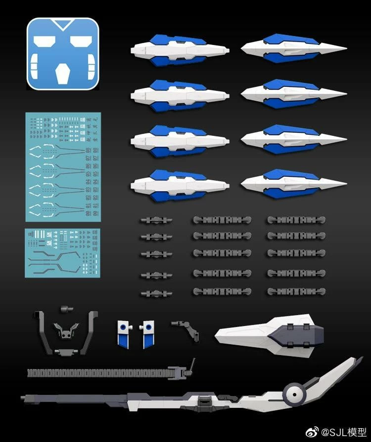 SJL - ASTRAEA WHITE SHIELDS FULL SET W/ GN HIGH MEGA LAUNCHER 3 SJL - ASTRAEA WHITE SHIELDS FULL SET W/ GN HIGH MEGA LAUNCHER
