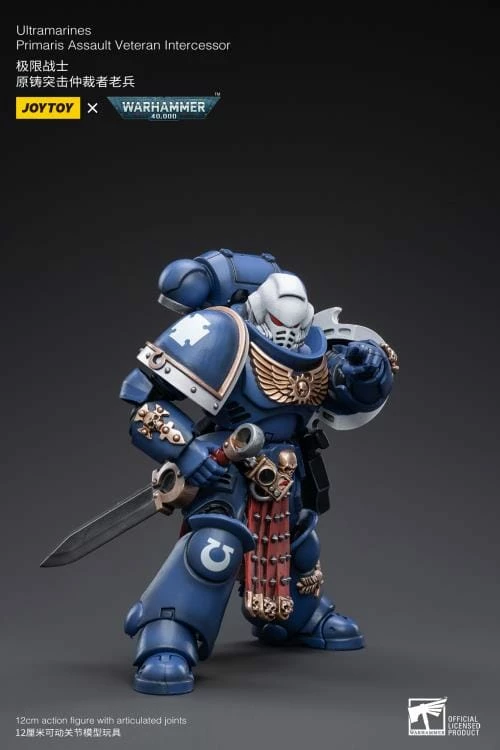 Warhammer 40K Ultramarines Primaris Assault Veteran Intercessor 1/18 Scale Figure 8 Warhammer 40K Ultramarines Primaris Assault Veteran Intercessor 1/18 Scale Figure - Image 6
