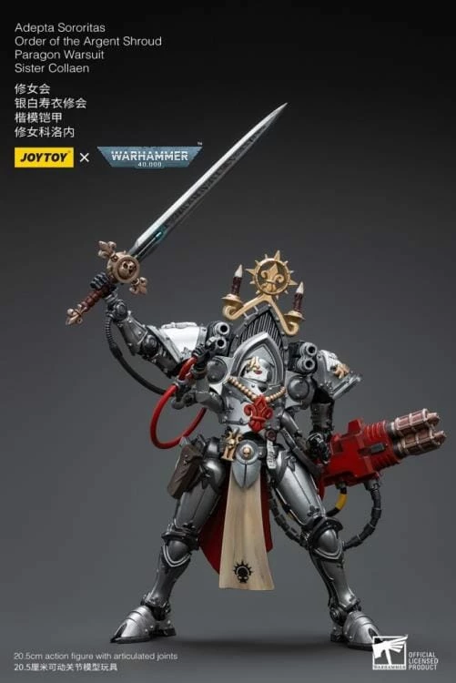Warhammer 40k Adepta Sororitas Battle Sisters Order Of The Argent Shroud Paragon Warsuit Sister Collaen 1/18 Scale Figure 7 Warhammer 40k Adepta Sororitas Battle Sisters Order Of The Argent Shroud Paragon Warsuit Sister Collaen 1/18 Scale Figure - Image 5