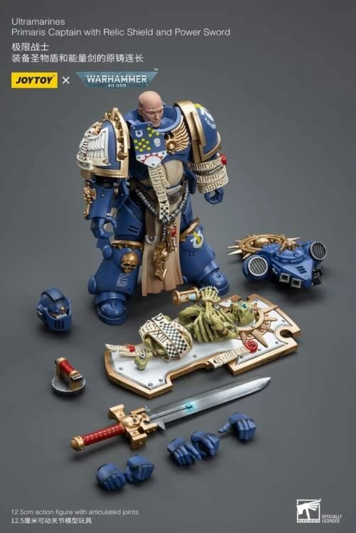 Warhammer 40K Ultramarines Primaris Captain (Relic Shield And Power Sword) 1/18 Scale Figure 11 Warhammer 40K Ultramarines Primaris Captain (Relic Shield And Power Sword) 1/18 Scale Figure - Image 9