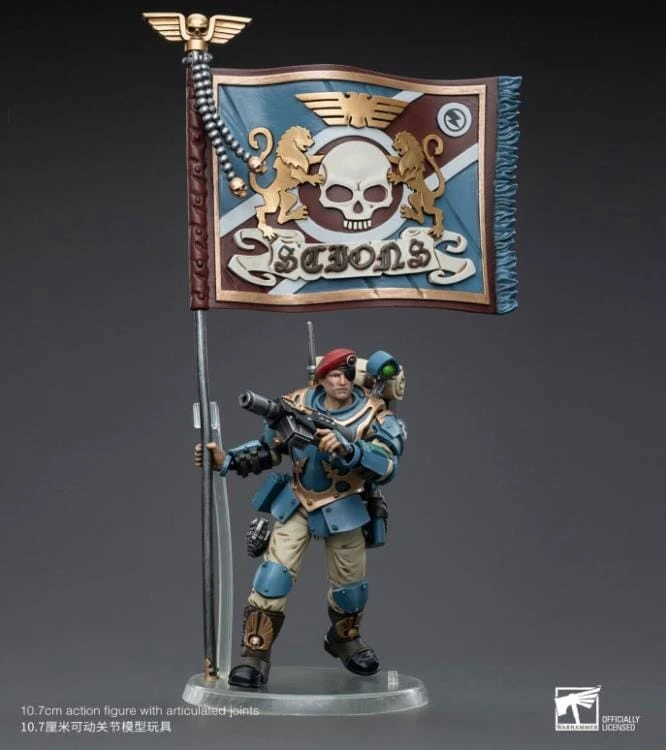 Warhammer 40k Astra Militarum Tempestus Scions Command Squad 55th Kappic Eagles Banner Bearer 1/18 Scale Figure 7 Warhammer 40k Astra Militarum Tempestus Scions Command Squad 55th Kappic Eagles Banner Bearer 1/18 Scale Figure - Image 5