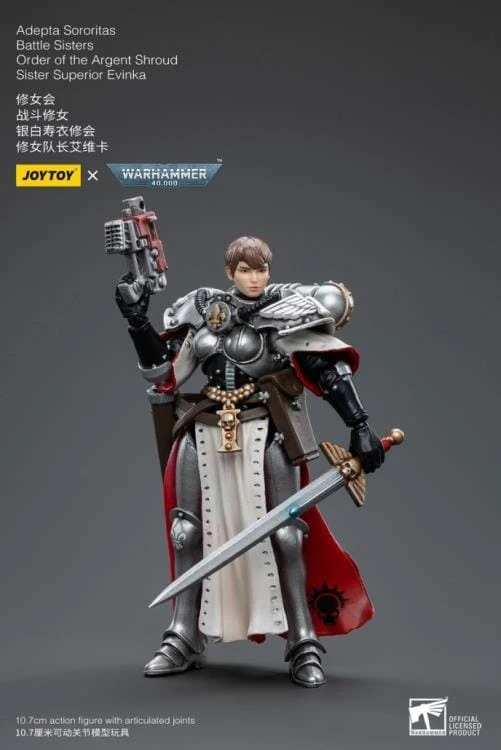 Warhammer 40k Adepta Sororitas Battle Sisters Order Of The Argent Shroud Sister Superior Evinka 1/18 Scale Figure 10 Warhammer 40k Adepta Sororitas Battle Sisters Order Of The Argent Shroud Sister Superior Evinka 1/18 Scale Figure - Image 8