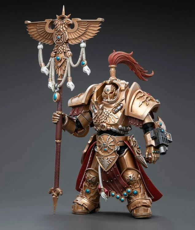 Warhammer 40K Adeptus Custodes Vexilus Praetor In Allarus Terminator Armor Phelam Tolguror 1/18 Scale Figure 5 Warhammer 40K Adeptus Custodes Vexilus Praetor In Allarus Terminator Armor Phelam Tolguror 1/18 Scale Figure - Image 3