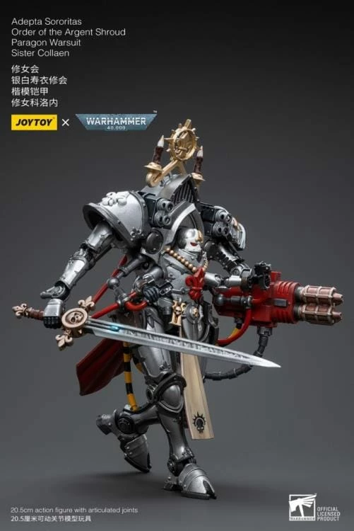 Warhammer 40k Adepta Sororitas Battle Sisters Order Of The Argent Shroud Paragon Warsuit Sister Collaen 1/18 Scale Figure 9 Warhammer 40k Adepta Sororitas Battle Sisters Order Of The Argent Shroud Paragon Warsuit Sister Collaen 1/18 Scale Figure - Image 7