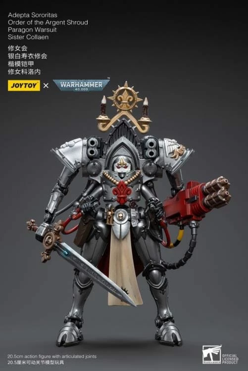 Warhammer 40k Adepta Sororitas Battle Sisters Order Of The Argent Shroud Paragon Warsuit Sister Collaen 1/18 Scale Figure 4 Warhammer 40k Adepta Sororitas Battle Sisters Order Of The Argent Shroud Paragon Warsuit Sister Collaen 1/18 Scale Figure - Image 2