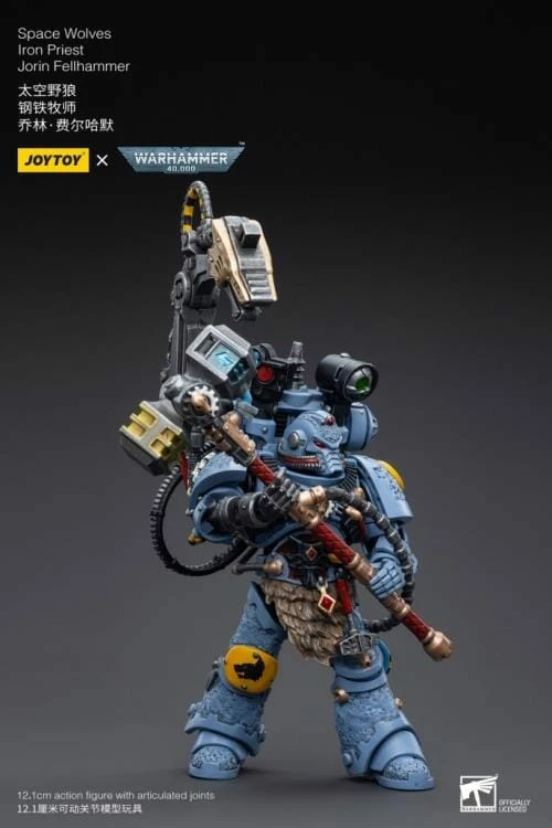 Warhammer 40K Space Wolves Iron Priest Jorin Fellhammer 1/18 Scale Figure 6 Warhammer 40K Space Wolves Iron Priest Jorin Fellhammer 1/18 Scale Figure - Image 4