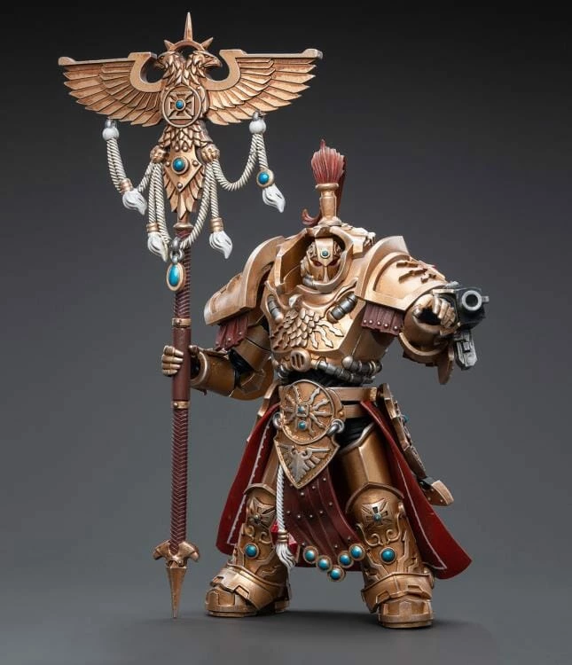 Warhammer 40K Adeptus Custodes Vexilus Praetor In Allarus Terminator Armor Phelam Tolguror 1/18 Scale Figure 6 Warhammer 40K Adeptus Custodes Vexilus Praetor In Allarus Terminator Armor Phelam Tolguror 1/18 Scale Figure - Image 4