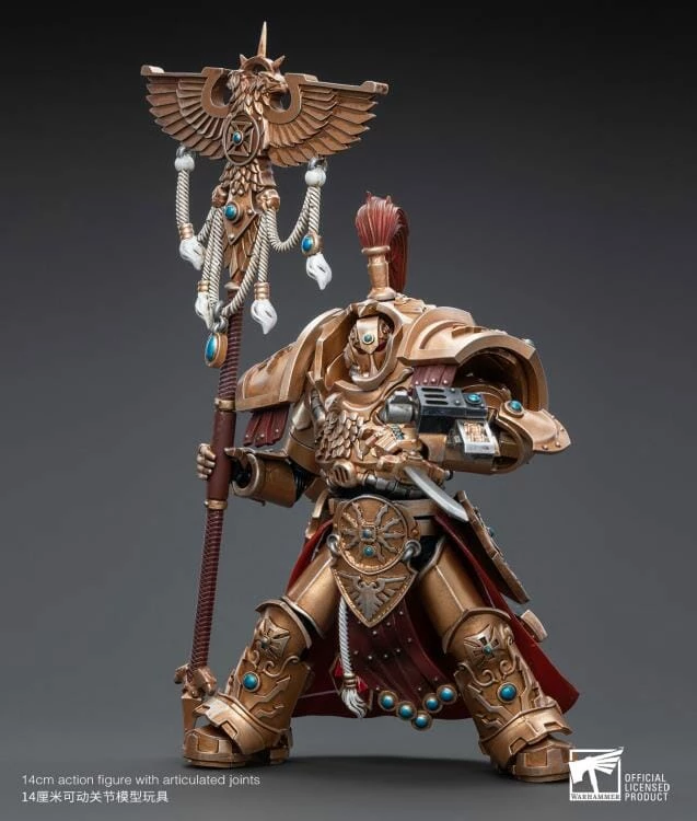 Warhammer 40K Adeptus Custodes Vexilus Praetor In Allarus Terminator Armor Phelam Tolguror 1/18 Scale Figure 7 Warhammer 40K Adeptus Custodes Vexilus Praetor In Allarus Terminator Armor Phelam Tolguror 1/18 Scale Figure - Image 5