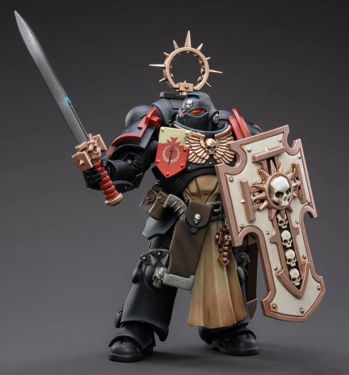 Warhammer 40K Primaris Space Marines Black Templars Bladeguard Veteran 1/18 Scale Figure 7 Warhammer 40K Primaris Space Marines Black Templars Bladeguard Veteran 1/18 Scale Figure - Image 5