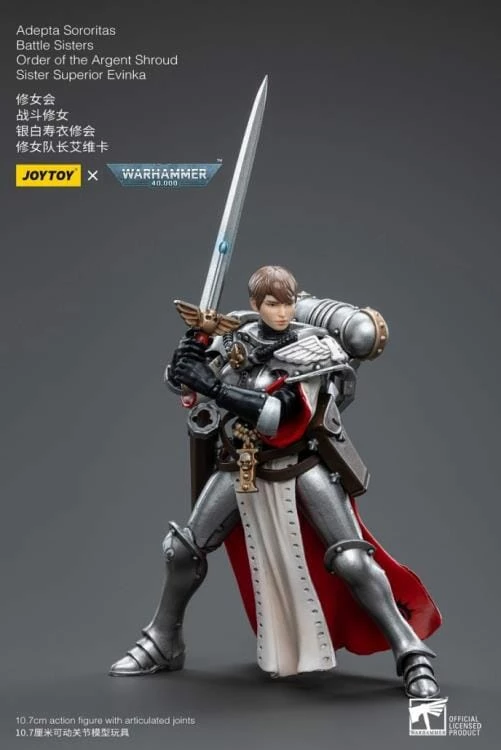 Warhammer 40k Adepta Sororitas Battle Sisters Order Of The Argent Shroud Sister Superior Evinka 1/18 Scale Figure 7 Warhammer 40k Adepta Sororitas Battle Sisters Order Of The Argent Shroud Sister Superior Evinka 1/18 Scale Figure - Image 5