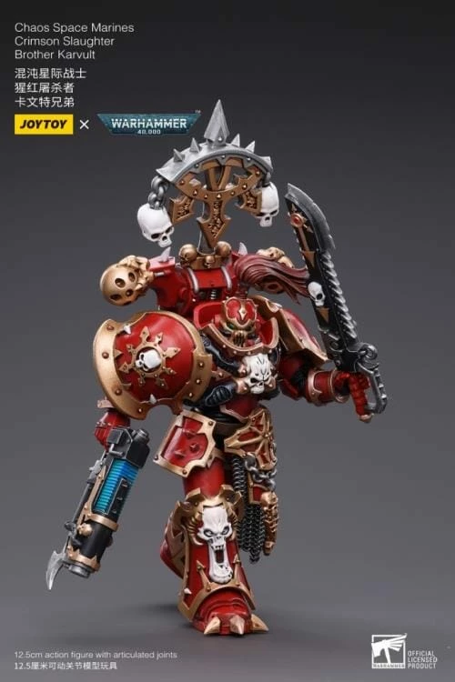 Warhammer 40K Chaos Space Marines Crimson Slaughter Brother Karvult 1/18 Scale Figure 7 Warhammer 40K Chaos Space Marines Crimson Slaughter Brother Karvult 1/18 Scale Figure - Image 5