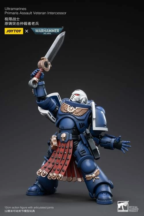 Warhammer 40K Ultramarines Primaris Assault Veteran Intercessor 1/18 Scale Figure 6 Warhammer 40K Ultramarines Primaris Assault Veteran Intercessor 1/18 Scale Figure - Image 4
