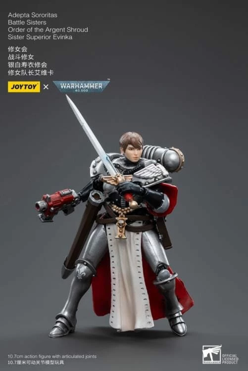 Warhammer 40k Adepta Sororitas Battle Sisters Order Of The Argent Shroud Sister Superior Evinka 1/18 Scale Figure 6 Warhammer 40k Adepta Sororitas Battle Sisters Order Of The Argent Shroud Sister Superior Evinka 1/18 Scale Figure - Image 4