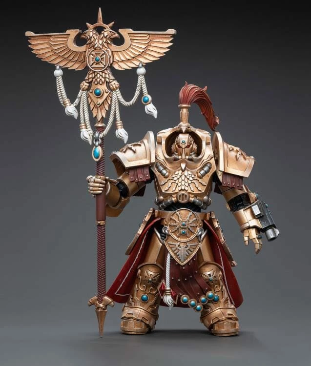 Warhammer 40K Adeptus Custodes Vexilus Praetor In Allarus Terminator Armor Phelam Tolguror 1/18 Scale Figure 4 Warhammer 40K Adeptus Custodes Vexilus Praetor In Allarus Terminator Armor Phelam Tolguror 1/18 Scale Figure - Image 2