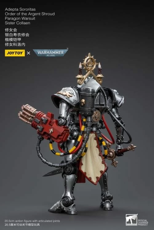 Warhammer 40k Adepta Sororitas Battle Sisters Order Of The Argent Shroud Paragon Warsuit Sister Collaen 1/18 Scale Figure 5 Warhammer 40k Adepta Sororitas Battle Sisters Order Of The Argent Shroud Paragon Warsuit Sister Collaen 1/18 Scale Figure - Image 3