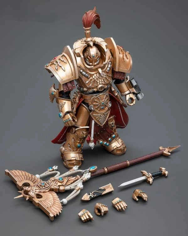 Warhammer 40K Adeptus Custodes Vexilus Praetor In Allarus Terminator Armor Phelam Tolguror 1/18 Scale Figure 10 Warhammer 40K Adeptus Custodes Vexilus Praetor In Allarus Terminator Armor Phelam Tolguror 1/18 Scale Figure - Image 8