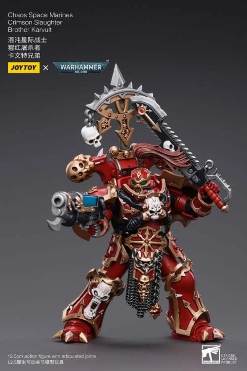 Warhammer 40K Chaos Space Marines Crimson Slaughter Brother Karvult 1/18 Scale Figure 6 Warhammer 40K Chaos Space Marines Crimson Slaughter Brother Karvult 1/18 Scale Figure - Image 4