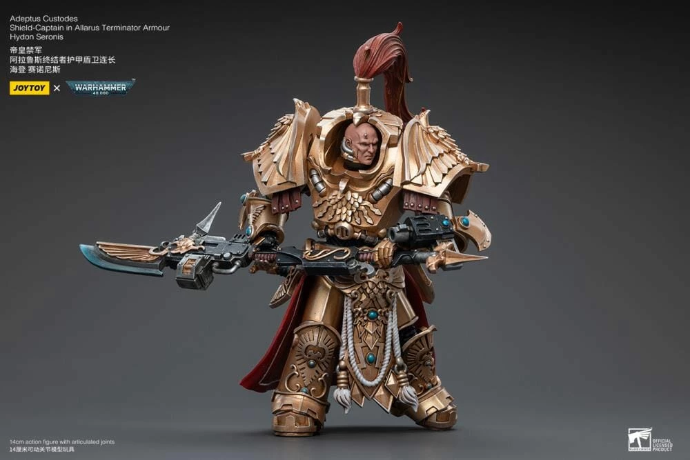 Warhammer 40K Adeptus Custodes Shield Captain In Allarus Terminator Armor Hydon Seronis 1/18 Scale Figure 6 Warhammer 40K Adeptus Custodes Shield Captain In Allarus Terminator Armor Hydon Seronis 1/18 Scale Figure - Image 4