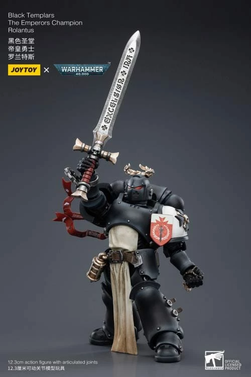 Warhammer 40K Black Templars The Emperor's Champion Rolantus 1/18 Scale Figure 7 Warhammer 40K Black Templars The Emperor's Champion Rolantus 1/18 Scale Figure - Image 5