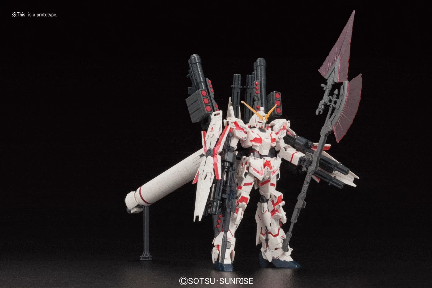 Bandai HGUC 1/144 #199 Full Armor Unicorn Gundam (Destroy Mode / Red Color Ver.) - Image 3