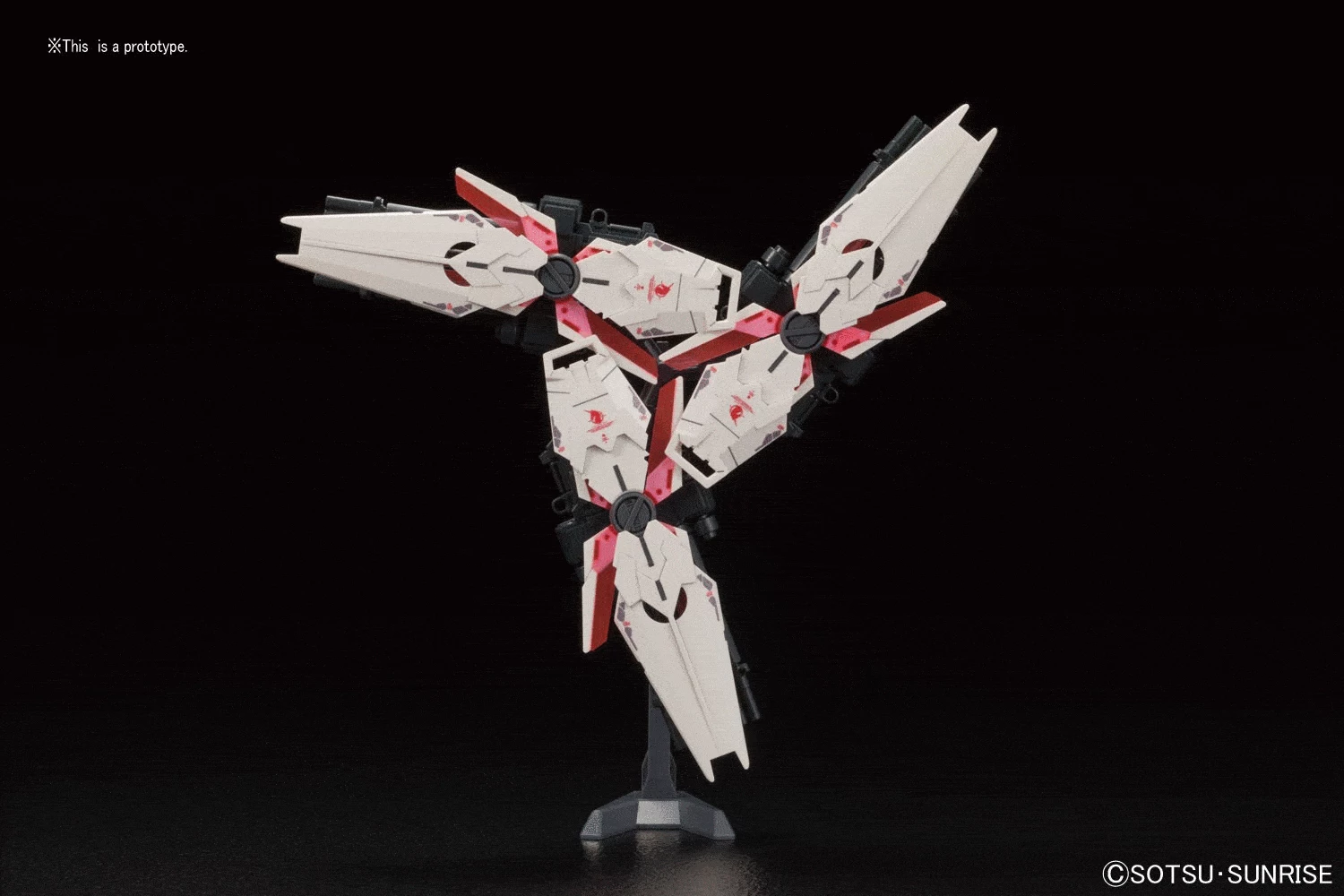 Bandai HGUC 1/144 #199 Full Armor Unicorn Gundam (Destroy Mode / Red Color Ver.) - Image 5
