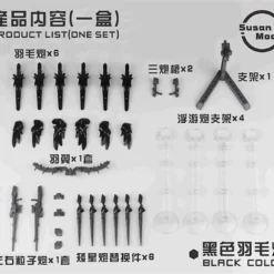 [SU016-B] Susan Models 1/144 RG Wing Gundam Snow White Wings And Cannons Black